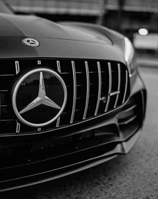 Black Mercedes Benz Paint by numbers