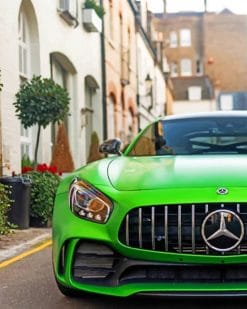 Green Mercedes Amg Paint by numbers