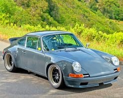 Grey Porsche 912 paint by numbers