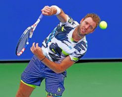 Jack Sock Player paint by numbers