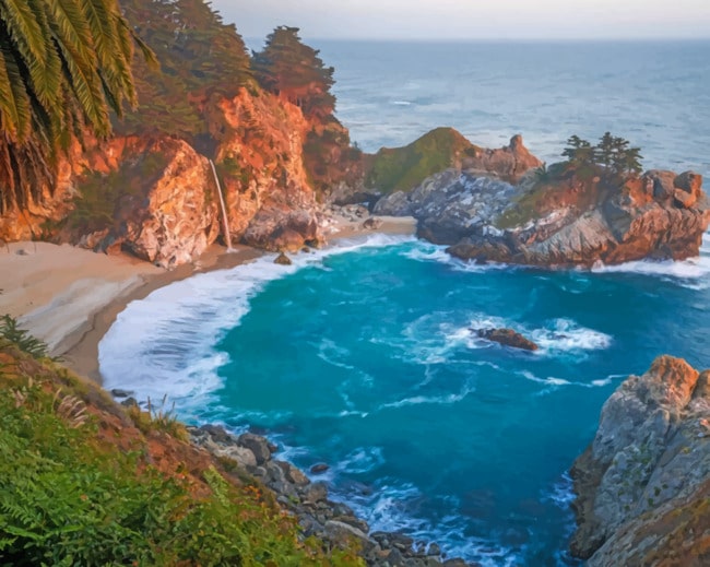 Julia Pfeiffer Burns State Park Paint by numbers