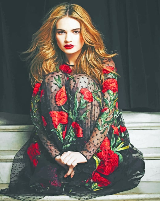 Lily James paint by numbers