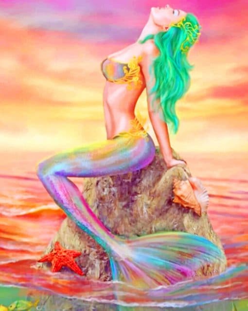 Mermaid paint by numbers