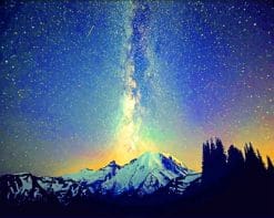 Night Sky Galaxy Mountain paint by numbers