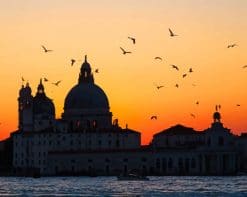 Santa Maria Della Salute Venice Silhouette paint by numbers