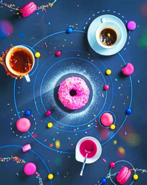 Space Doughnut paint by numbers