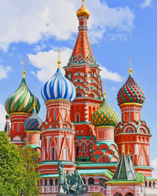 St. Basil's Cathedral paint by numbers