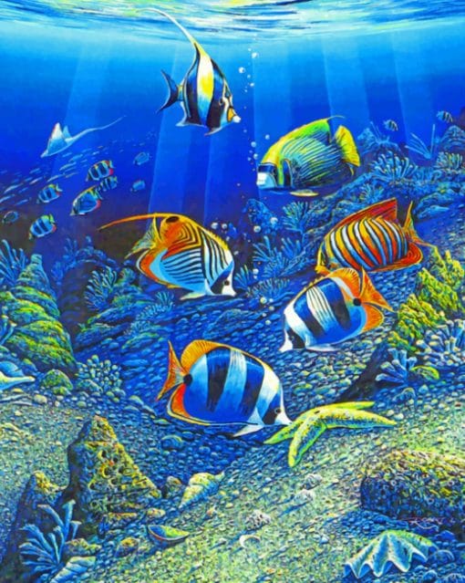 Tropical Fishes paint by numbers