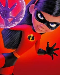 Violet Parr Character Paint by Numbers