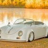 White Porsche 356 paint by numbers