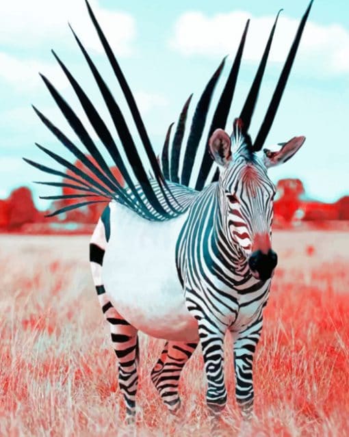Zebra With Wings paint by numbers