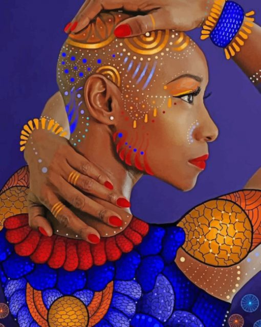 Aesthetic African Woman Paint by numbers
