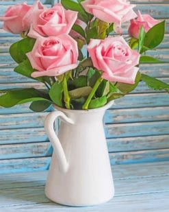 Aesthetic Pink Roses paint by numbers