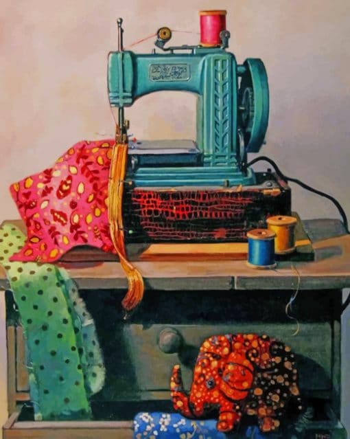 Aesthetic Sewing Machine Paint by numbers