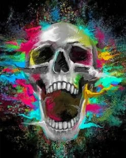 Aesthetic Skull paint by numbers