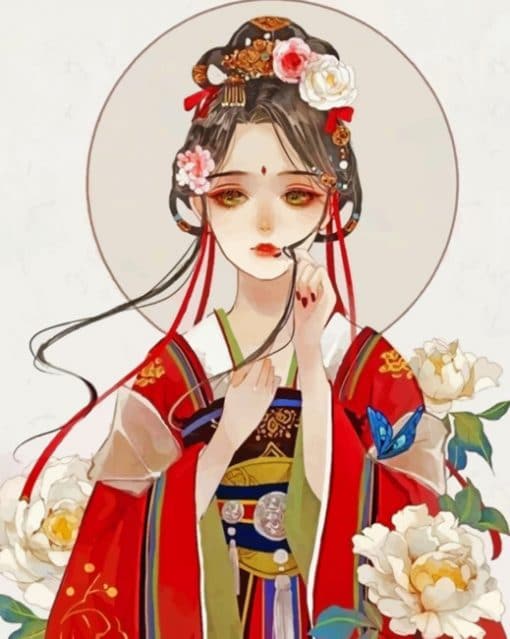 Asian Woman Paint by numbers