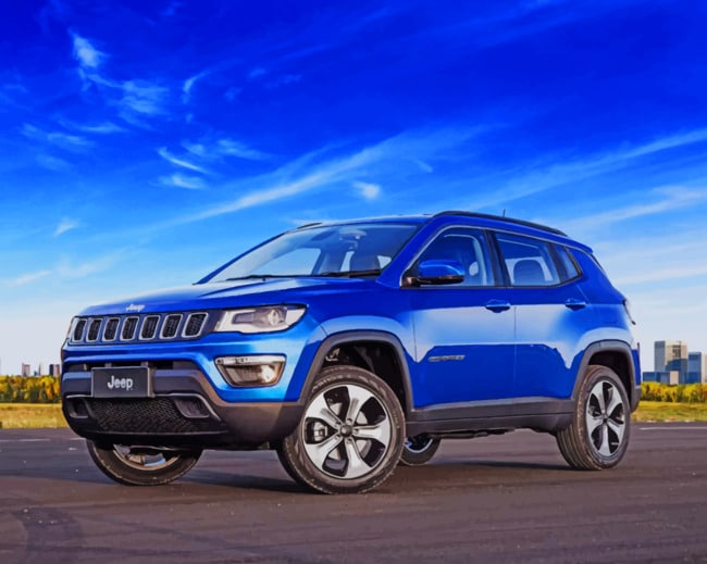 Blue Jeep Compass Paint by numbers