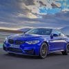 Blue BMW M4 2018 Paint by numbers