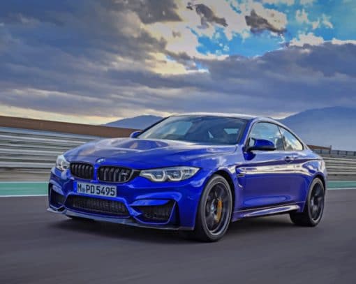 Blue BMW M4 2018 Paint by numbers