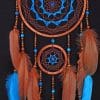 Brown And Blue Dream Catcher Paint by numbers
