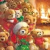 Christmas Teddy Bears Paint by numbers