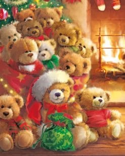 Christmas Teddy Bears Paint by numbers