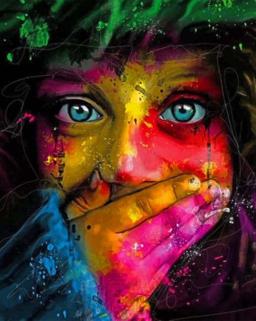 Colorful Girl paint by numbers
