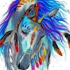 Colorful Native Horse paint by numbers