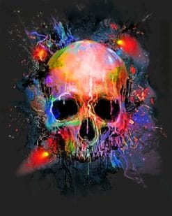Splatter Skull Paint by numbers
