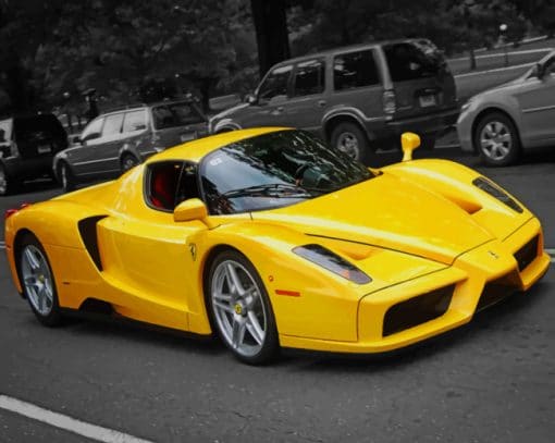 Yellow Ferrari Paint by numbers