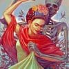 Frida Kahlo Dancing With Skull paint by numbers