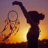 Girl Holding A Dream Catcher Paint by numbers