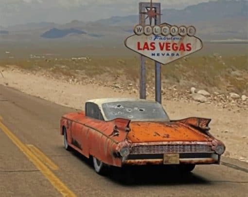 Las Vegas Road paint by numbers