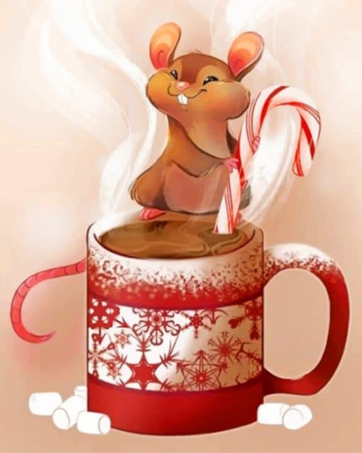 Christmas Mouse Paint by numbers