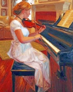 Musician Woman Paint by numbers