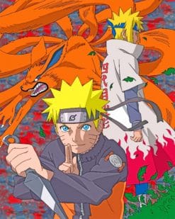 Naruto And Minato paint by numbers