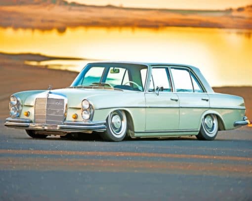 Old Mercedes Slammed paint by numbers
