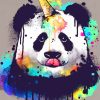 Panda And Ice Cream paint by numbers