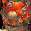 Pumpkins And Bird paint by numbers