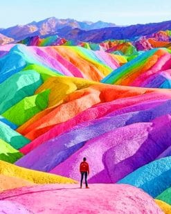 Rainbow Mountains paint by numbers
