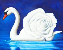 Rose Swan paint by numbers