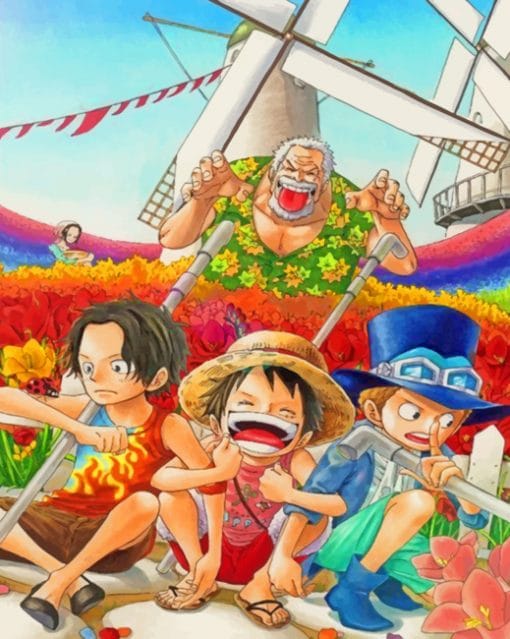 Sabo Ace Luffy And Garp Piant by number