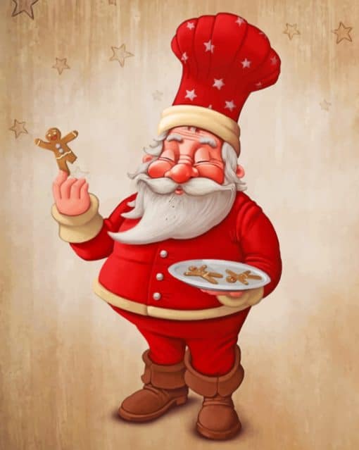 Santa Illustration paint by numbers