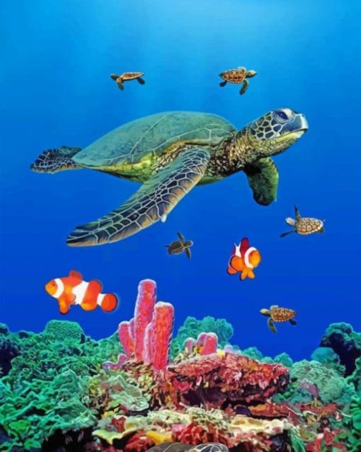 Sea Turtles paint by numbers