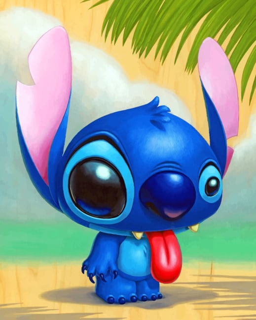 Stitch Animation Paint By Numbers - PBN Canvas