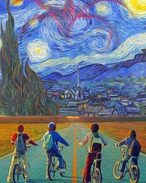 Stranger Starry Night Paint by numbers