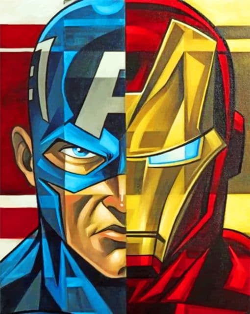 Marvel Superheroes paint by numbers
