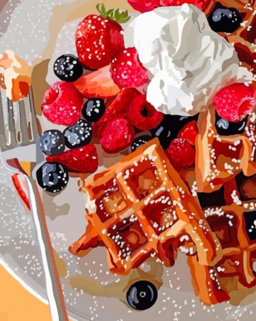 Tasty Waffles paint by numbers