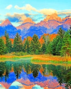 Teton National Park Wyoming paint by numbers