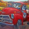 Vintage Red Truck Paint by numbers